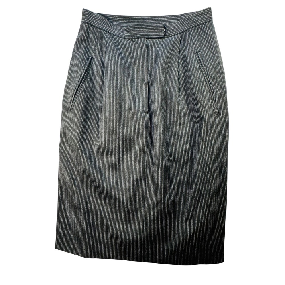 Vintage Michael Kors‎ Wool Pinstripe Pencil Skirt Women Size 4 Career Academia